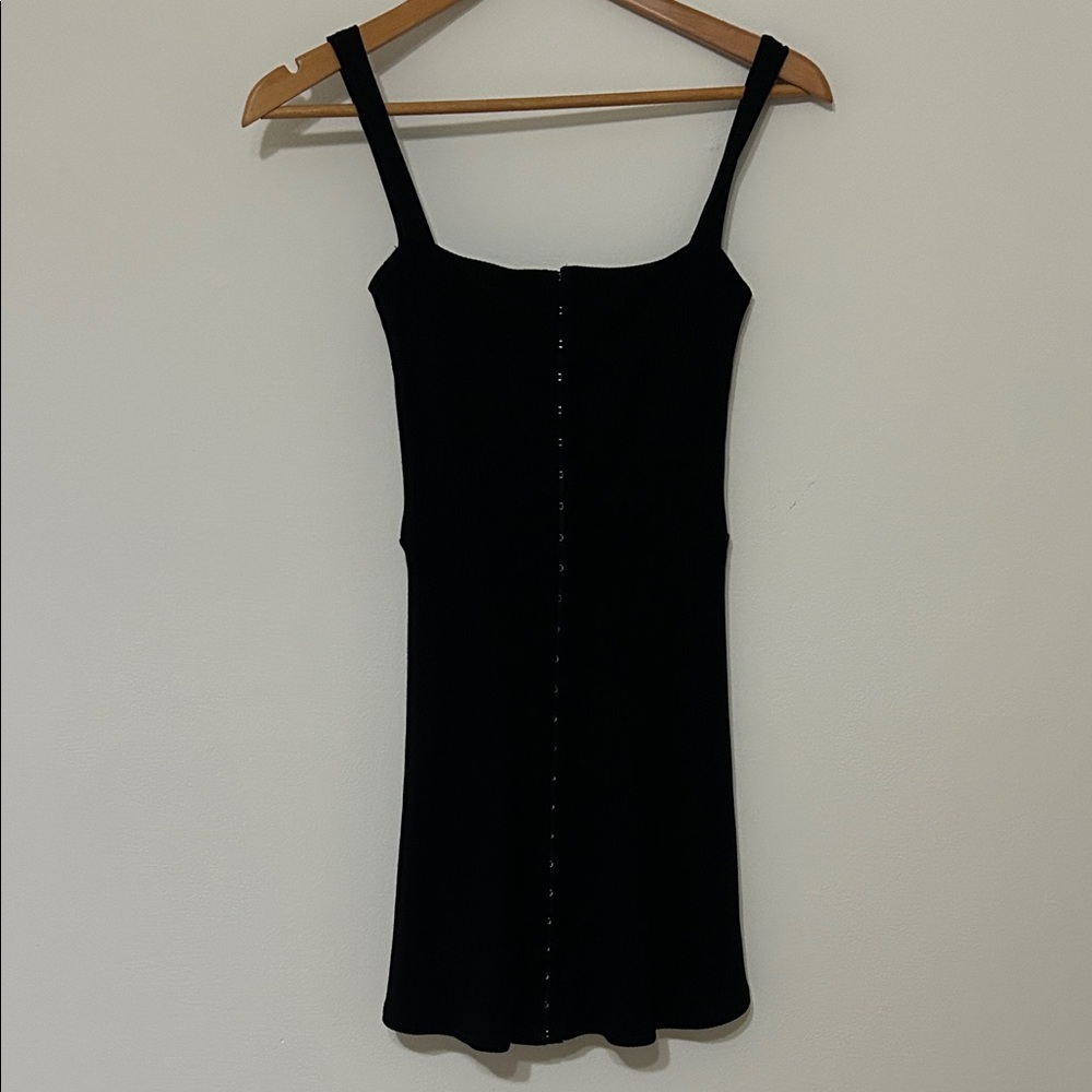 Reformation ribbed mini dress